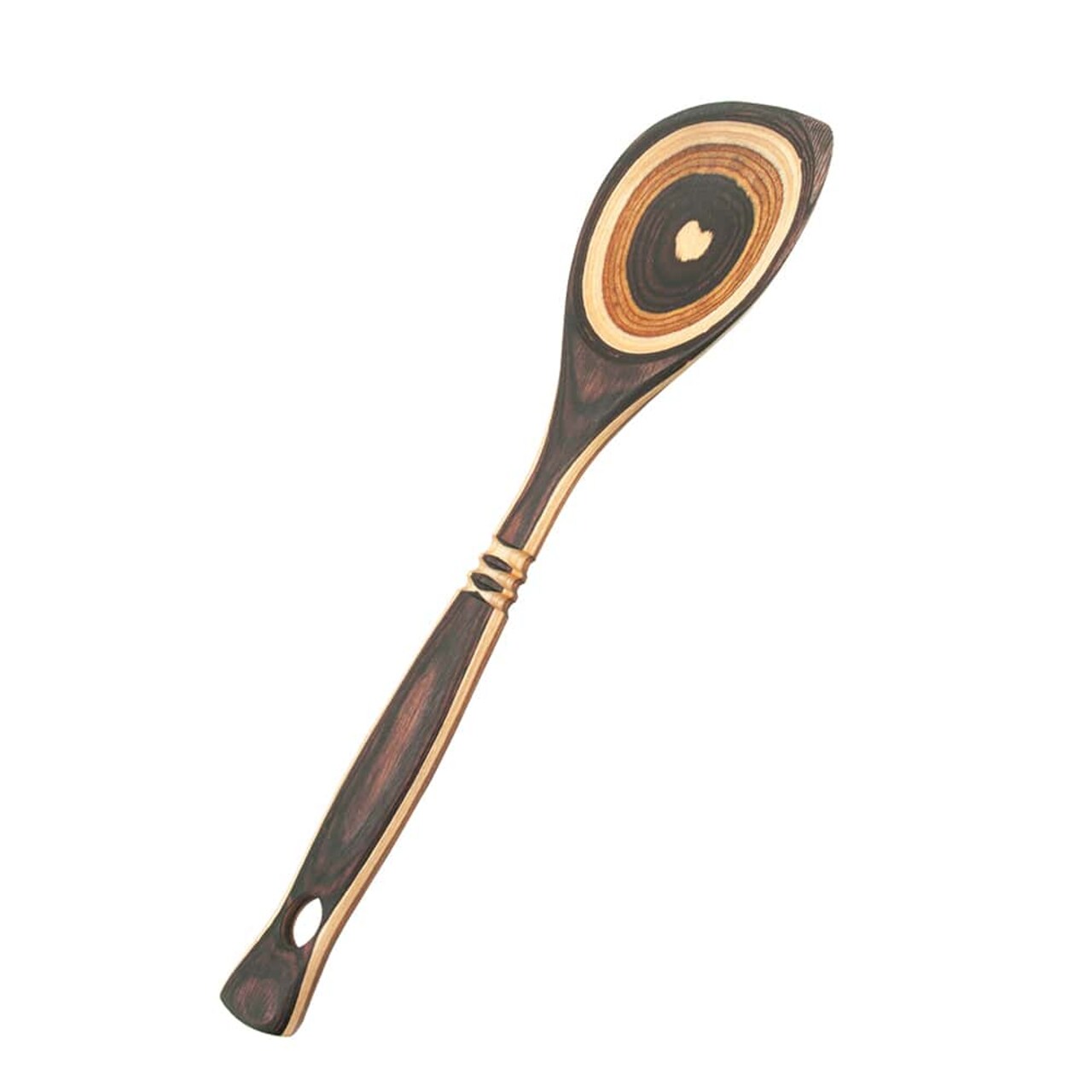 Pakkawood Wooden Cooking Spoon, Colorful and Durable 12 Inch Corner Spoon, Stain Odor and Heat Resistant